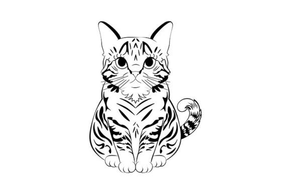Download Tabby Cat Line Art - Cat line art Collection