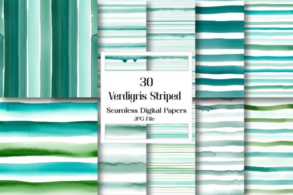 Download Verdigris Striped Digital Papers - Digital papers Collection