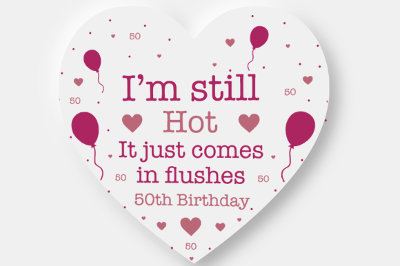 Download Fifty &amp; Fearless Heart Gift for Mum - Heart Collection
