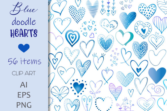 Download Simple Doodle Hearts Collection - Heart Collection