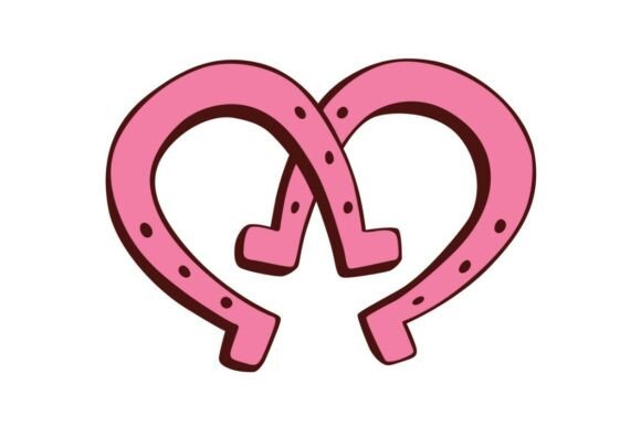 Download Pink Horseshoe Heart - Heart Collection