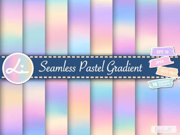 Download Seamless Pastel Gradient Digital Papers - Premium Resources