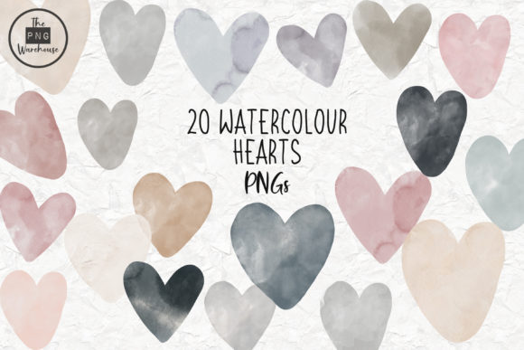 Download Watercolour Hearts PNGs - Heart Collection