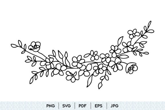 Download Floral Border One Line SVG - Border Collection