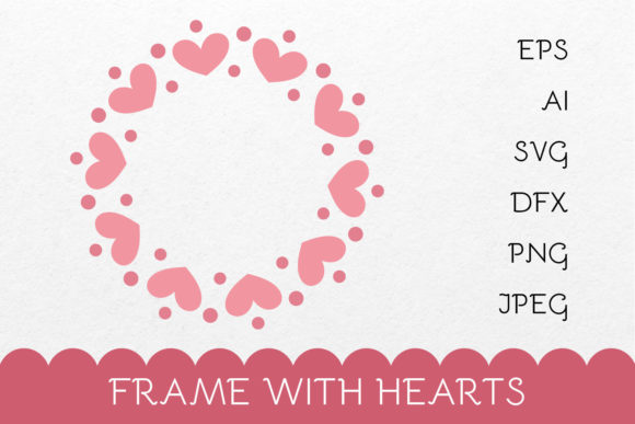Download Round Frame with Hearts - Heart Collection