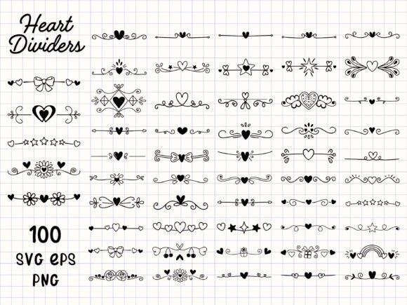 Download Heart Dividers SVG Heart Border Clipart - Premium Resources