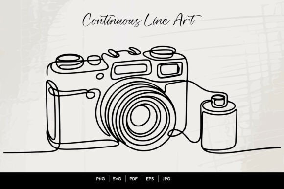 Download Continuous Line Vintage Camera - Camera Collection
