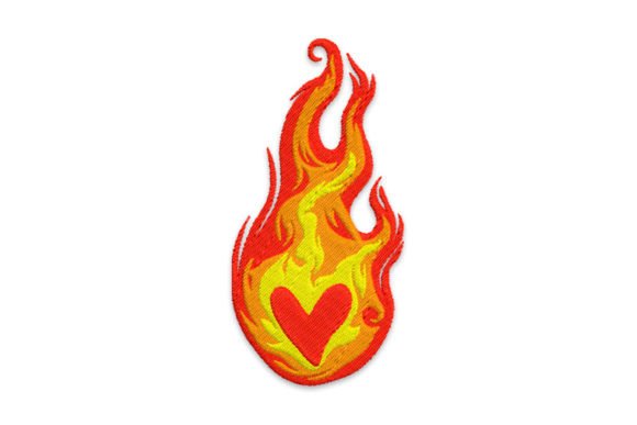 Download Red Heart in Fire - Heart Collection